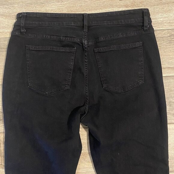 Joie Women's Size 31 Tiesa Button Cuff Step Hem Crop Black Mid Rise Jeans - Picture 9 of 10